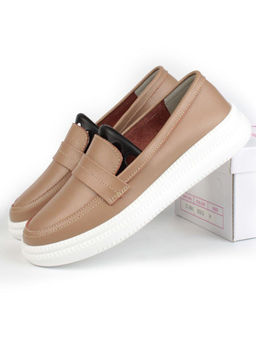 03-ZL-8501 DK. BEIGE/BROWN Полуботинки женские (натуральная кожа) - Фабричный китай фото 15