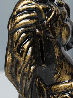 Копилка для денег Лошадка с попоной, гипс, 25 см, античный