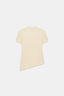 CAMISETA CUELLO PICO BAJO ASIM?TRICO / Amarillo