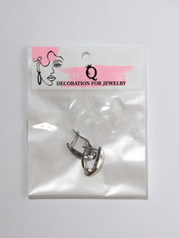 Швензы с английской застежкой Бумеранг, 1 пара, цвет серебро