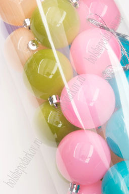 Набор новогодних шаров 6 см (30 шт) SF-8000, микс - Больше подарков фото 5