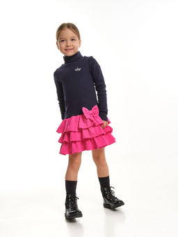 Платье комбинированное из кашкорса UD 6079 черный/малина - Mini maxi фото 11