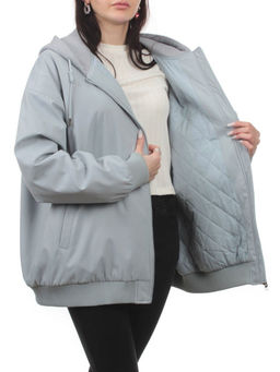 H24-283 GRAY/BLUE Куртка демисезонная женская (100 гр. синтепон)