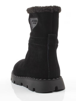 04-PAL273-1Z BLACK Ботинки зимние женские (натуральная замша, 100% шерсть)