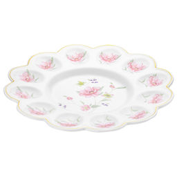 Тарелка д/фарш. яиц 24*24*2,5 см "ХВ Диана" фарфор, NEW BONE CHINA