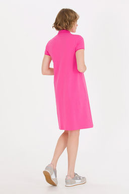 Kad_n Pembe Polo Yaka _rme Elbise