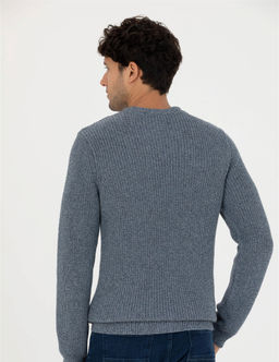 Lacivert Slim Fit Bisiklet Yaka Triko Kazak - Pierre cardin фото 5