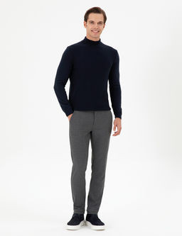 Erkek Slim Fit Ye_il Kanvas Pantolon