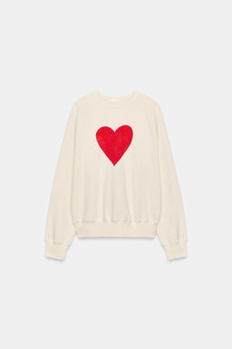 SUDADERA CORAZ?N / Crudo / Beige - Zara фото 5
