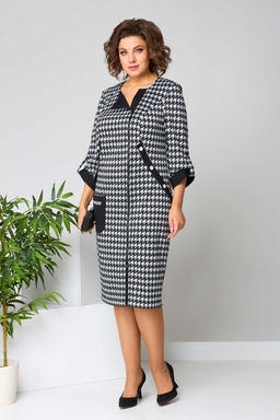 Платье Асолия 2695 чёрно-серый