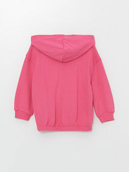 Kap??onlu Bask?l? K?z ?ocuk Sweatshirt