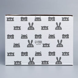 Коробка подарочная сборная, упаковка, «Зверята», белый, 27×21×9 см