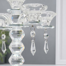 Стеклянный подсвечник на 5 свечей «Канделябр», 19×23×23 см