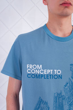 Арт. 61115 Футболка мужская 48-58 (6 шт) Цвет:грязно-голубой - Идеал фото 3