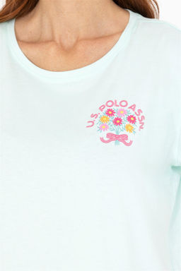 Женская зеленая футболка с круглым вырезом Неожиданная скидка в корзине - U.s. polo assn фото 7