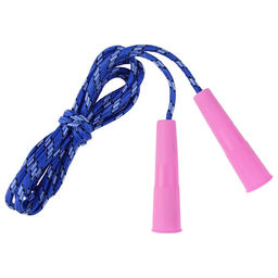 Цена за 10 шт. Скакалка детская, 2.2 м, регулируемая, нейлоновый трос, цвет МИКС