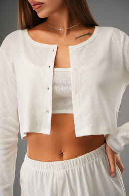 Женская пижама - тройка из ажурного хлопка Happyfox