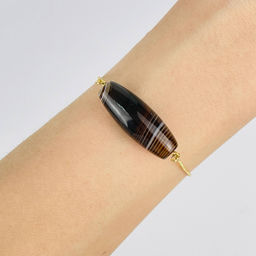 Браслет регулируемый с Агатом - Радуга самоцветов фото 2