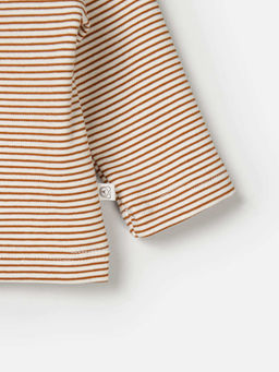 Лонгслив Полоска Экрю с начесом 0+ - Bungly фото 7