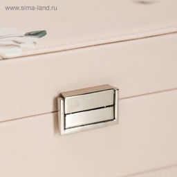 Шкатулка кожзам для украшений Яблочный цвет молочная 14х16х22,5 см - Simaland фото 5