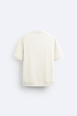 TEXTURED POLO SHIRT WITH RIBBED TRIMS - Zara фото 17