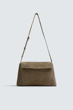 LEATHER CROSSBODY BAG L LIMITED EDITION - Zara фото 2