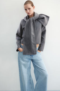 Chaqueta de fieltro con bufanda - H&m фото 4