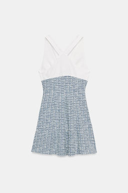 VESTIDO COMBINADO ESTRUCTURA / Azul / Blanco - Zara фото 2