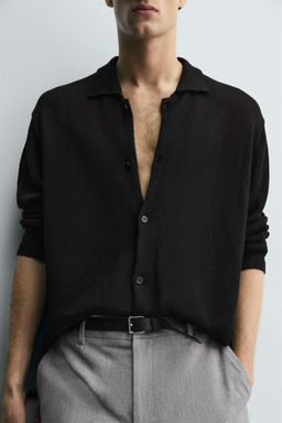 RELAXED FIT KNIT OVERSHIRT - Zara фото 6