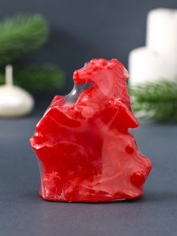 Цена за 2 шт. Свеча декоративная «Лошадка-Пегас» 3.5×6.5×8 см, красный