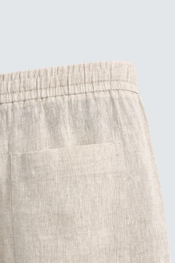 100% LINEN RELAXED FIT TROUSERS - Zara фото 19