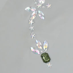 Наклейка - стразы на волосы Венец, в причёску, 26.5?13 см