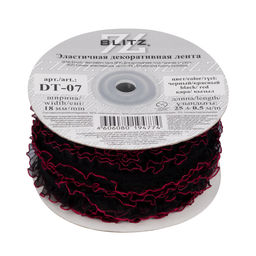 Лента BLITZ DT-07 эластичная 18 мм 25 м 0.5 СК/Распродажа черный/красный