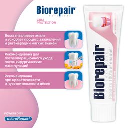 Зубная паста для защиты дёсен 75 мл Biorepair Gum Protection / Protezione Gengive / /Биорепеар  фото 2