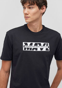 Mavi Logo Bask?l? Siyah Tisort  фото 2