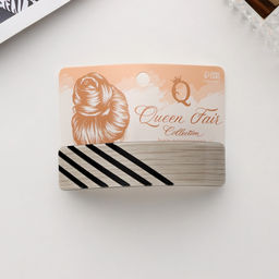 Цена за 3 шт. Заколка - автомат для волос «Чара», полосы, 9 см, МИКС