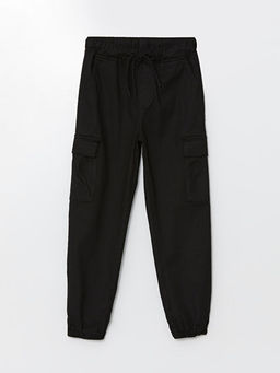 Beli Lastikli K?z ?ocuk Kargo Pantolon