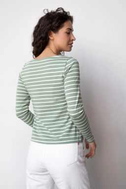 Лонгслив ДЖ 375п-6 Зеленый / экрю - T.C.T фото 7