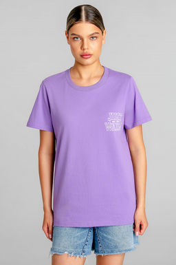 Арт. 3175 Футболка женская 44-52 (5 шт) Цвет:лила - Калинка фото 3