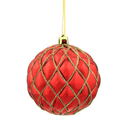 Набор из 12шт Украшение новогоднее Шар "Золотая сетка", D10 см, L43 W33 H10 см