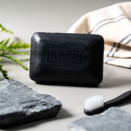 Jigott Мыло-скраб для лица и тела с древесным углем / Charcoal Scrub Soap, 150 г