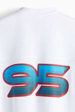 Camiseta de malla con estampado Oversized Fit - H&m фото 7