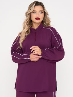 Джемпер 0431-1с сливовый