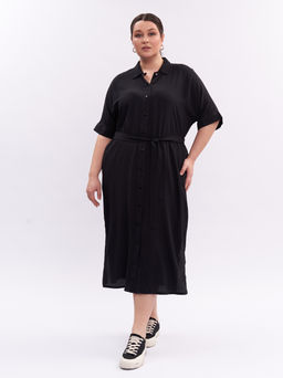 Платье-рубашка PP46048BLK01