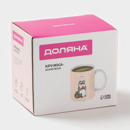 Кружка - хамелеон керамическая Доляна Улыбнись, 350 мл, белая, небольшие дефекты фото 6