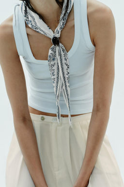 STONE COTTON PRINTED BANDANA - Zara фото 2