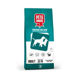 Для молодых собак средних и крупных пород с курицей и рисом (Pets Choice Premium- Junior Dog Food Chicken & Rice, M&L breeds) 64277