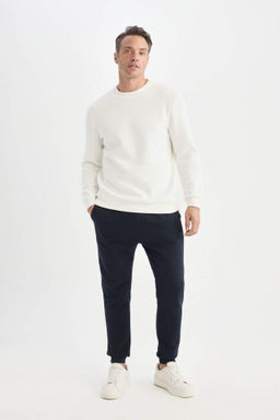 Slim Fit Dar Kesim Jogger Esofman Alt? Basic Duz Pike Beli Bagc?kl? Lastikli Paca Cepli - Defacto фото 2