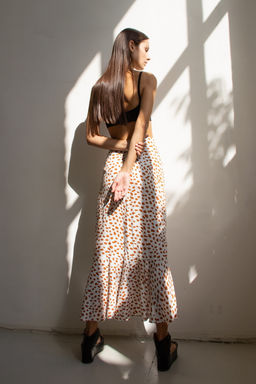 Юбка ELEGANT002/02/Белый, коричневый - M&G all natural фото 6