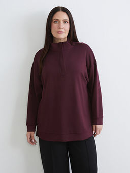 Dik Yaka Kad?n Sweatshirt Tunik